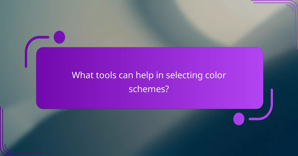 What tools can help in selecting color schemes?